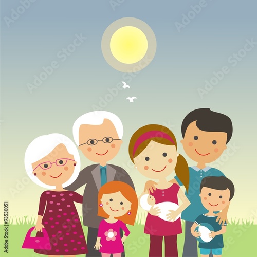 Abuelos, padres y nietos 