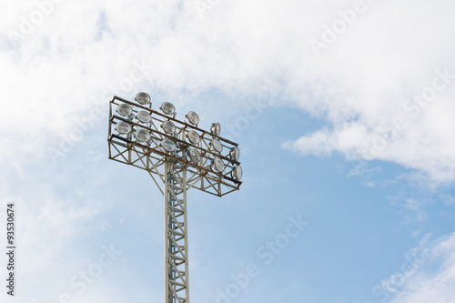 spot light in football field