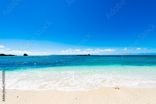 Sea  beach  seascape. Okinawa  Japan  Asia.