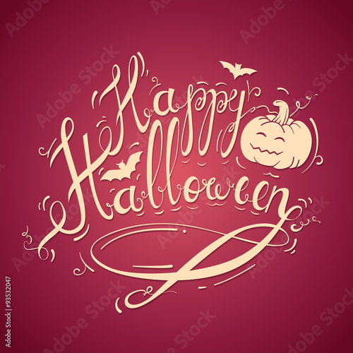 Halloween Stock inscription on a bright orange