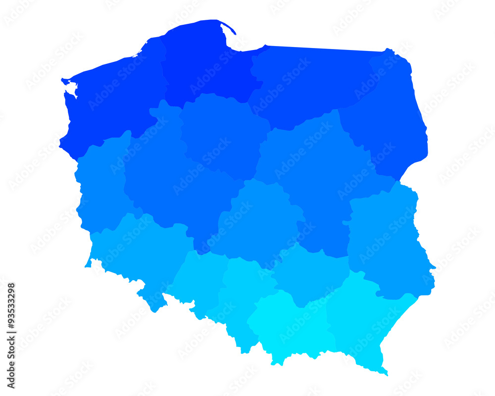 Obraz premium Karte von Polen