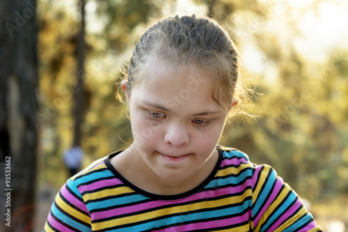 Down Syndrome Girl - Stock Image © blackdiamond67