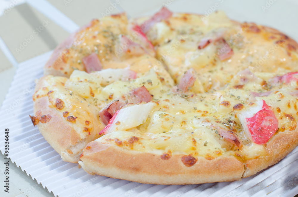 Pizza in paper box Pizza in paper box