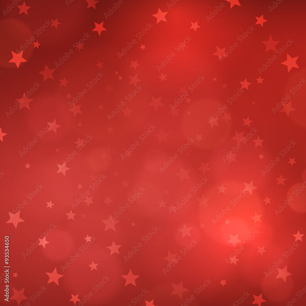 Christmas red blurred background with stars Christmas red blurred background with stars