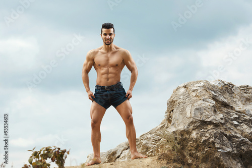 Muscular naked man