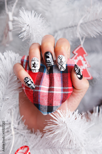 Beautiful nails with christmas sample