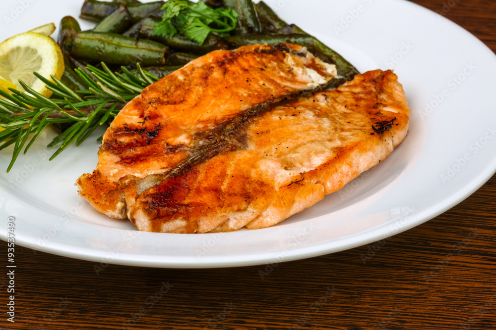 Grilled salmon Grilled salmon