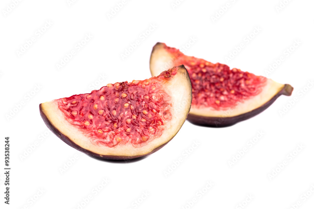 Two slices of figs