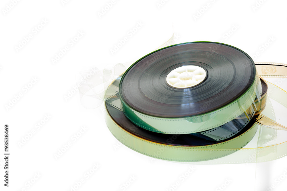 35 mm movie reels isolated on white background 35 mm movie reels isolated on white background