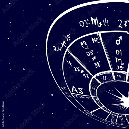 Astrology hand-drawn background