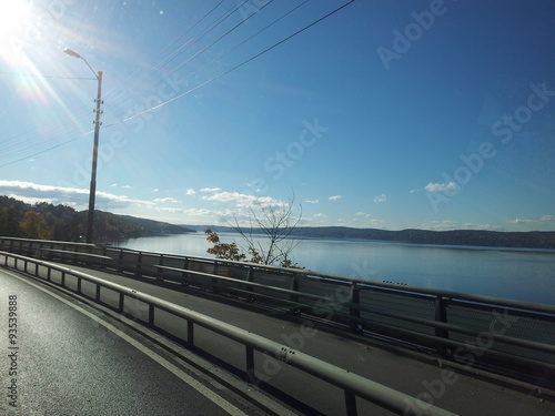 Coastal view from road in speed at midday in sunlight © AB Photography