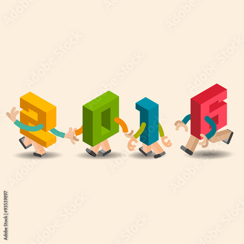 Alphabet design Happy New Year 2016