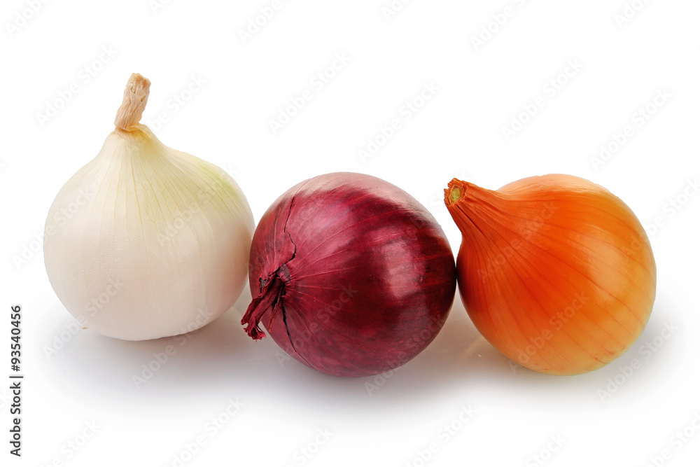 Onions isolated on white