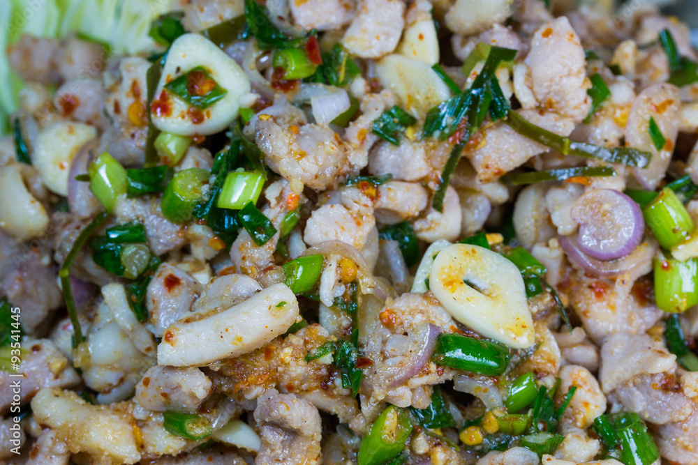 Spicy minced meat salad / Thai food Spicy minced meat salad / Thai food