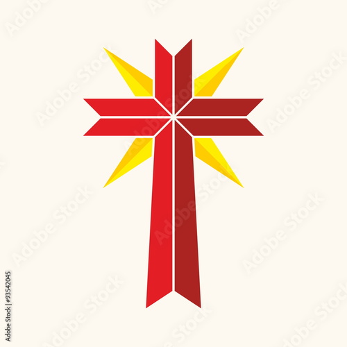 Church logo. Red and yellow cross