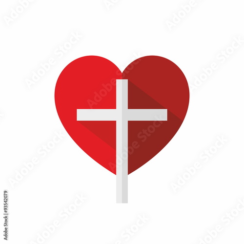 Church logo. Cross in a heart