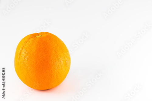 Ripe orange isolated on white background.