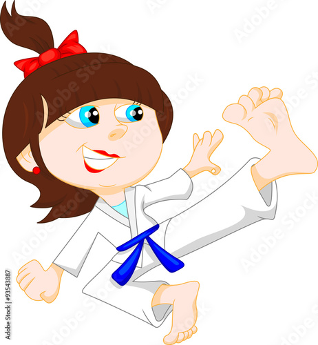 karate girl cartoon