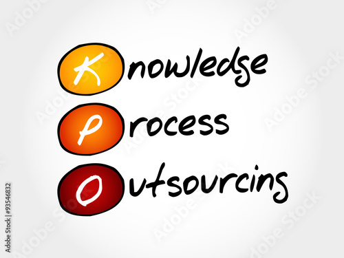 KPO - Knowledge Process Outsourcing, acronym business concept