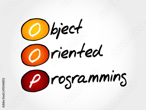 OOP Object Oriented Programming, acronym business concept