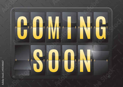 Coming Soon Steel Flip Calendar.