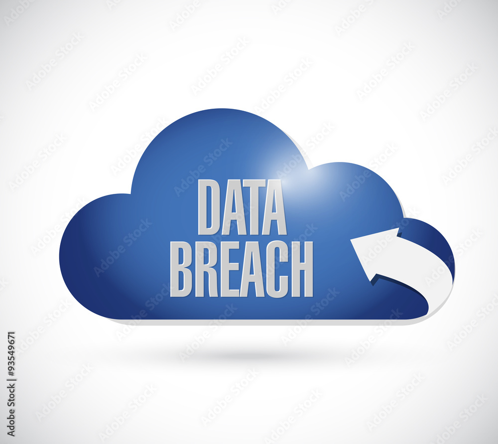 data breach cloud sign concept data breach cloud sign concept