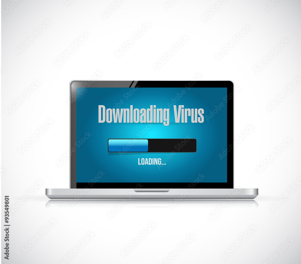 downloading virus on a computer. downloading virus on a computer.