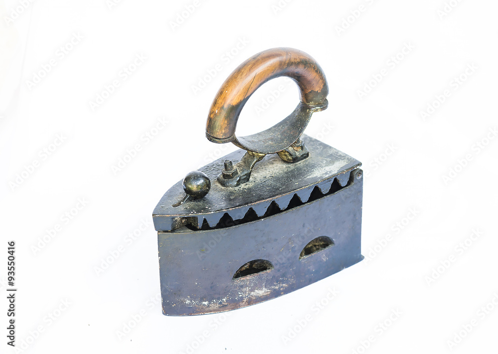 Rustic iron on a white background Rustic iron on a white background