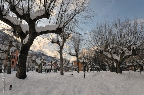 Borghi del Molise, Bojano (CB), panorama invernale photo