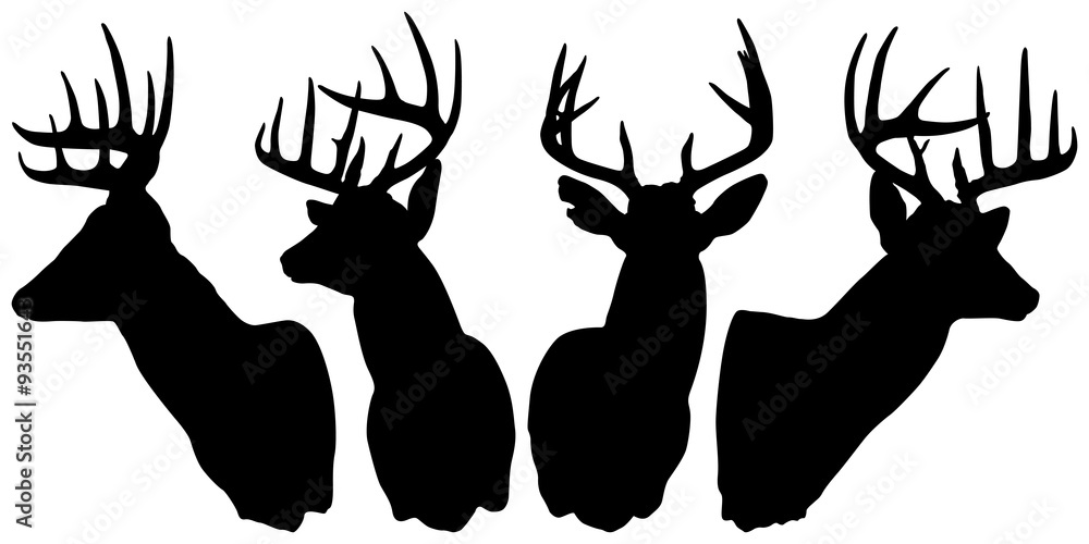 Obraz premium Sylwetki jeleni