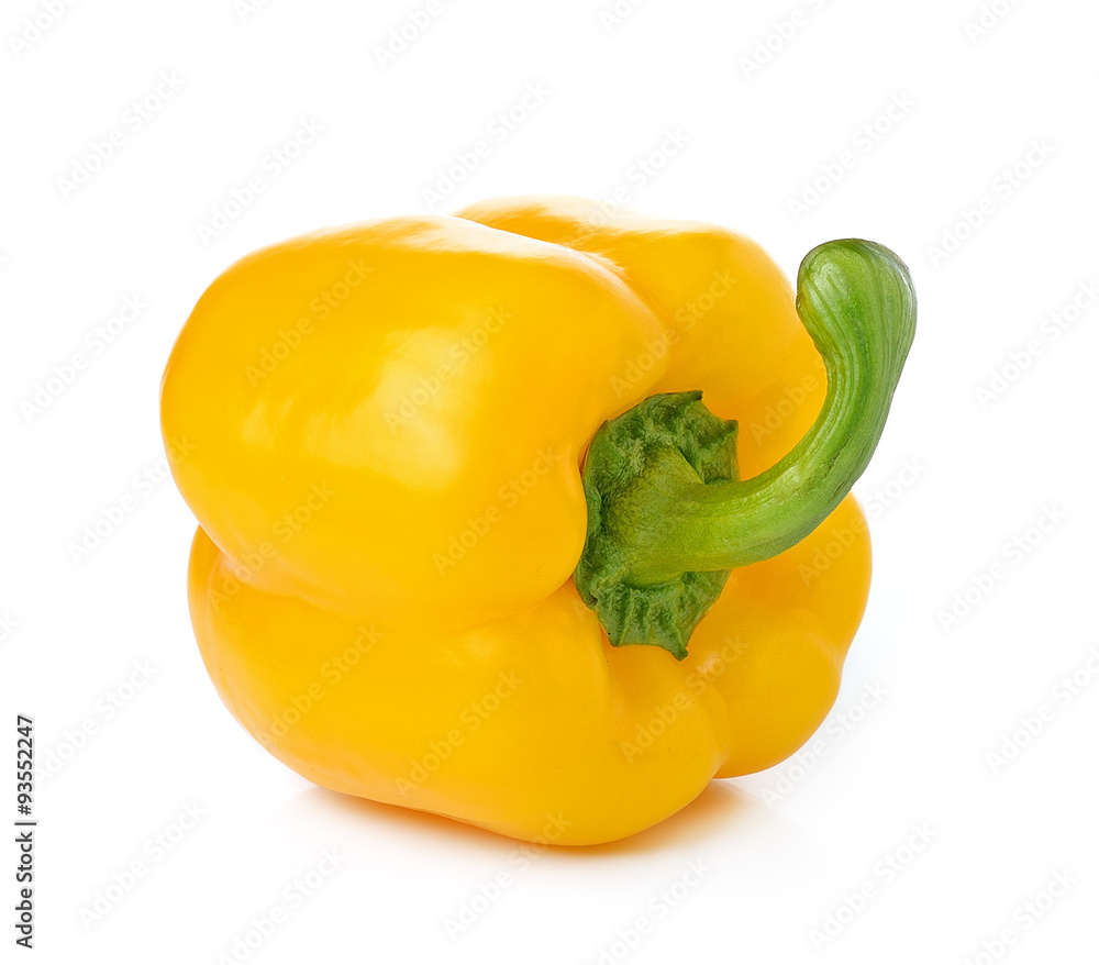 sweet yellow pepper isolated on white background sweet yellow pepper isolated on white background