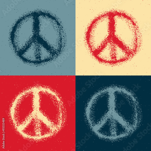 Peace symbol drawing. photo