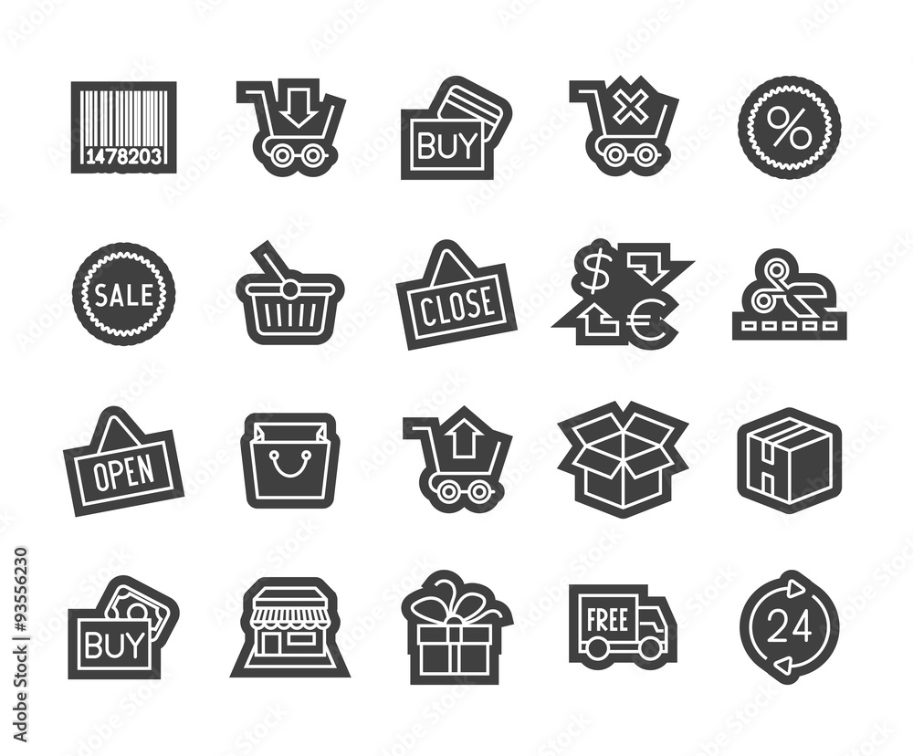 Outline icons thin flat design, modern line stroke style Outline icons thin flat design, modern line stroke style