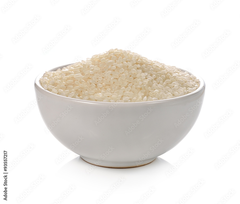 rice in a bowl isolated on white background rice in a bowl isolated on white background