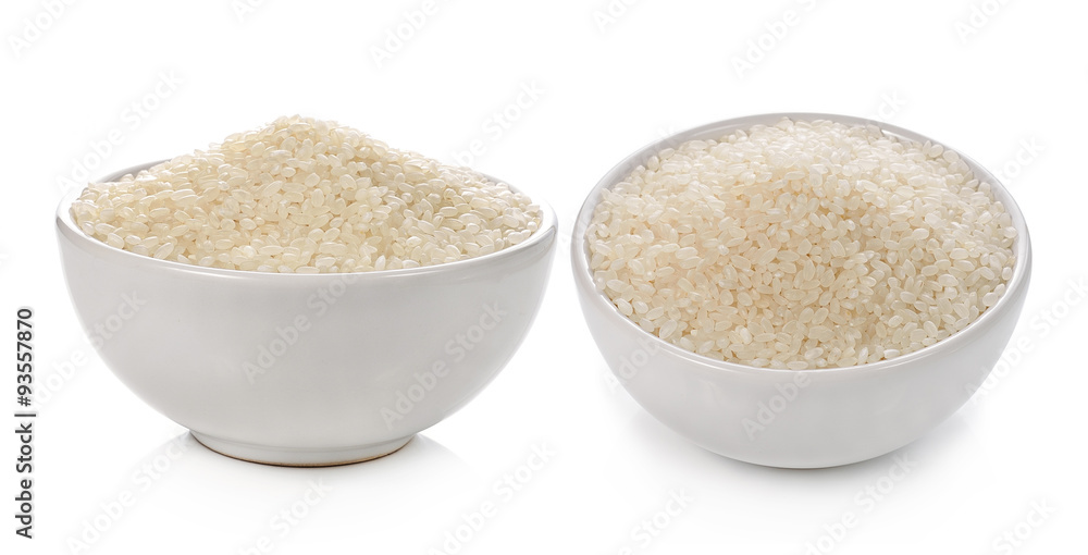 rice in a bowl isolated on white background rice in a bowl isolated on white background