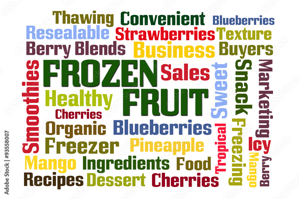 Frozen Fruit Word Cloud