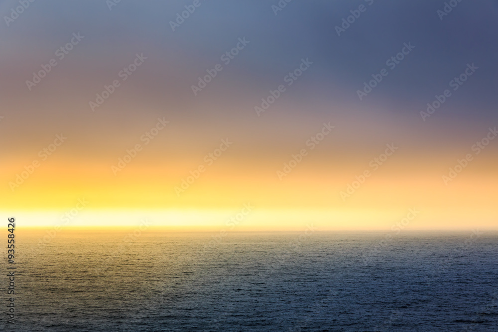 Sunset on the sea