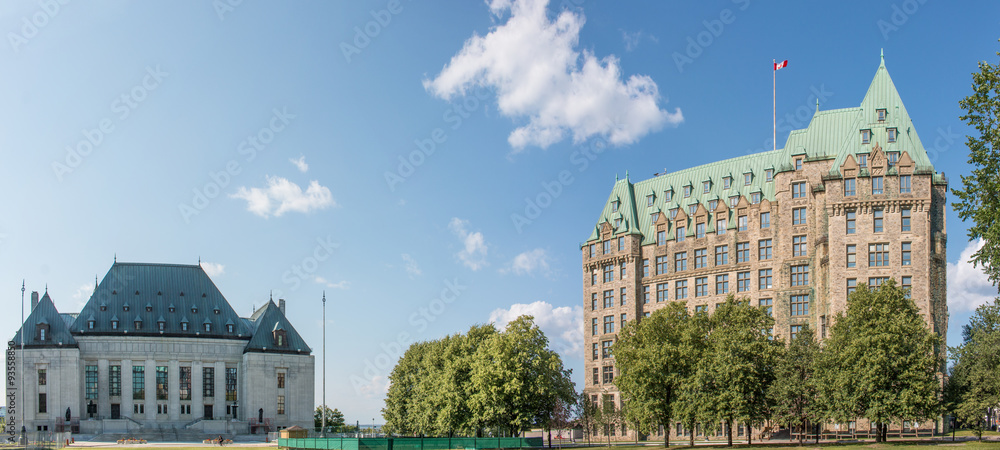 Fototapeta premium Justice Building and Supreme Court of Canada on Parliament Hill Ottawa Ontario Canada