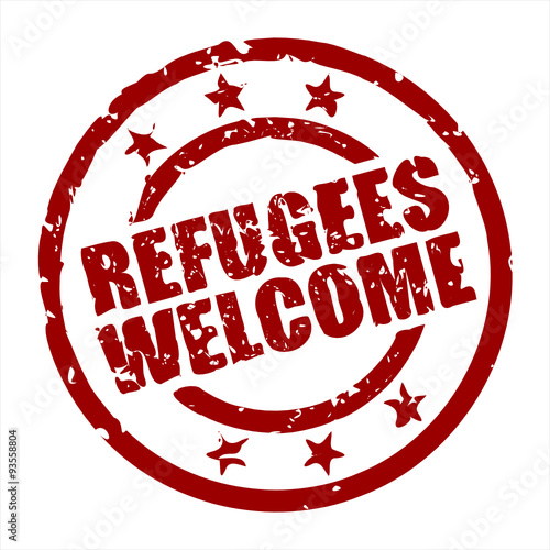 stamp refugees welcome I