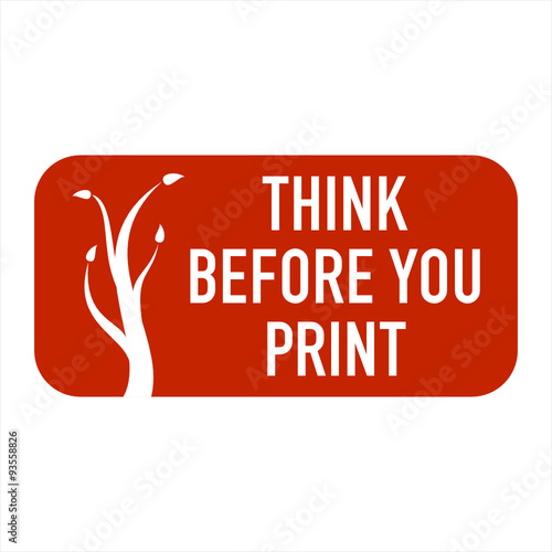 logo think before you print II