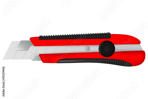 Stationery knife. Red Utility knife.