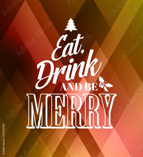 Merry christmas typography 