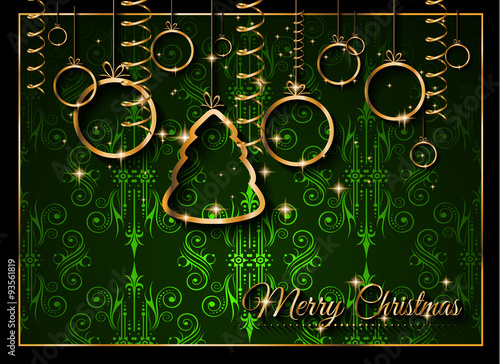 2016 Christmas and Happy New Year Party flyer. Complete layout with space for text for your dinner invitation, xmas parties or new year's eve party flyer.