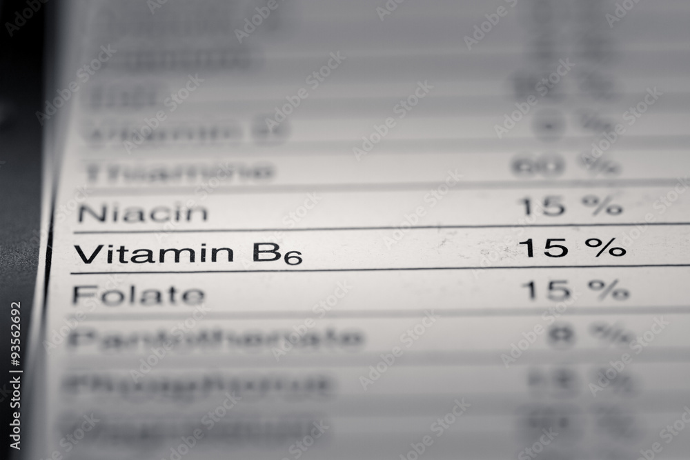 Shallow depth of Field image of Nutrition Facts Shallow depth of Field image of Nutrition Facts