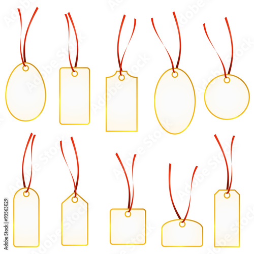 hangtag collection yellow and red