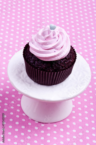pink chocolate cupcake