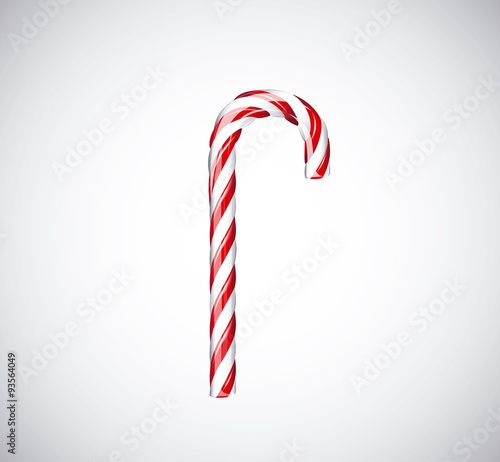 Traditional christmas candy canes isolated on white background.