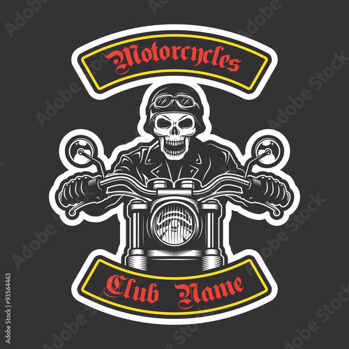 Classic biker embroidery 