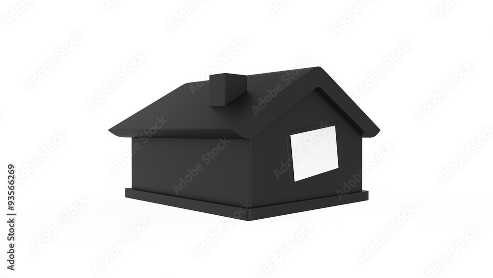 black and white house in perspective view black and white house in perspective view