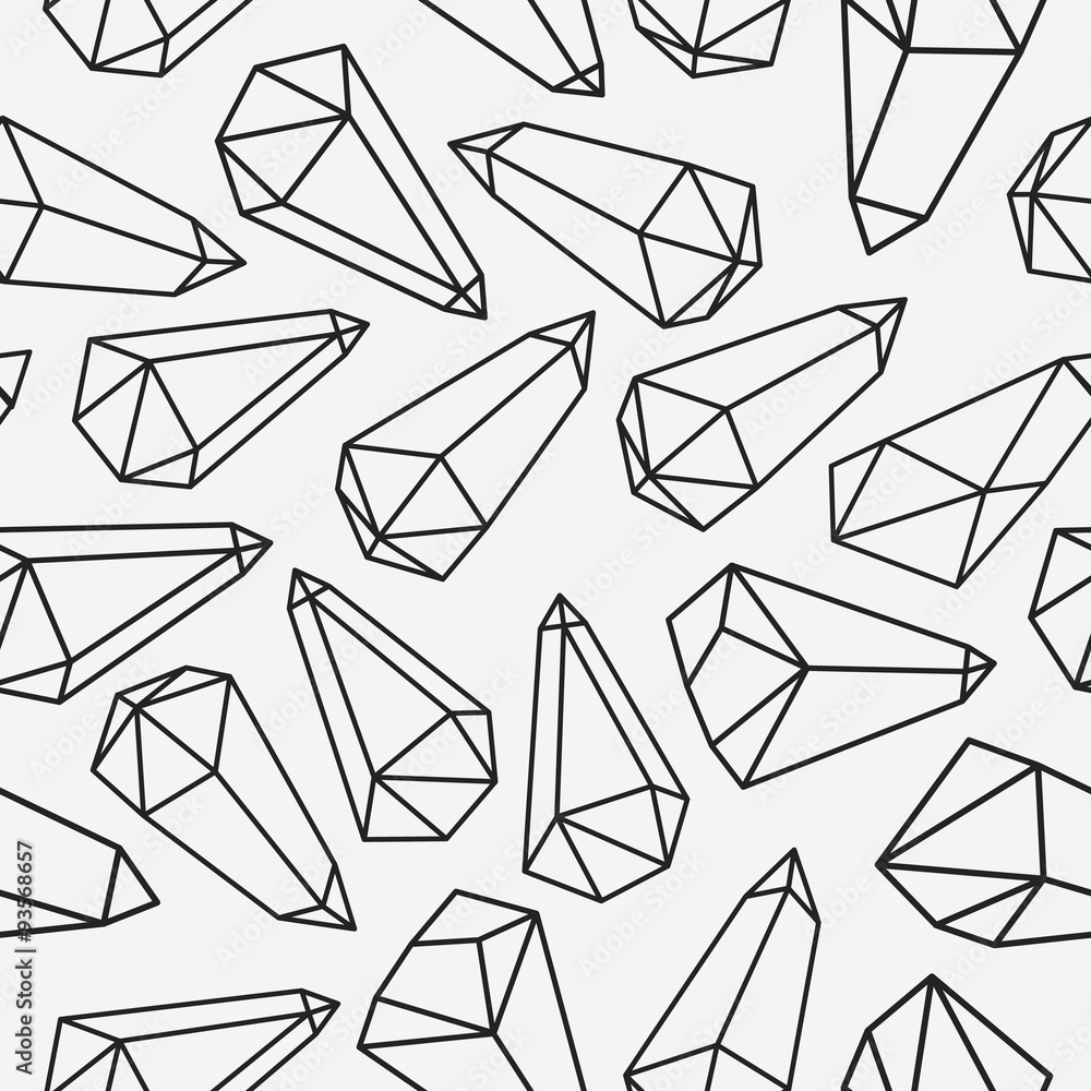 Crystals seamless patterm Crystals seamless patterm